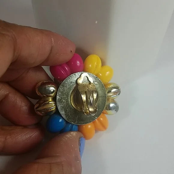 Fashion Jewelry, Vintage multicolor earrings - Picture 3 of 3